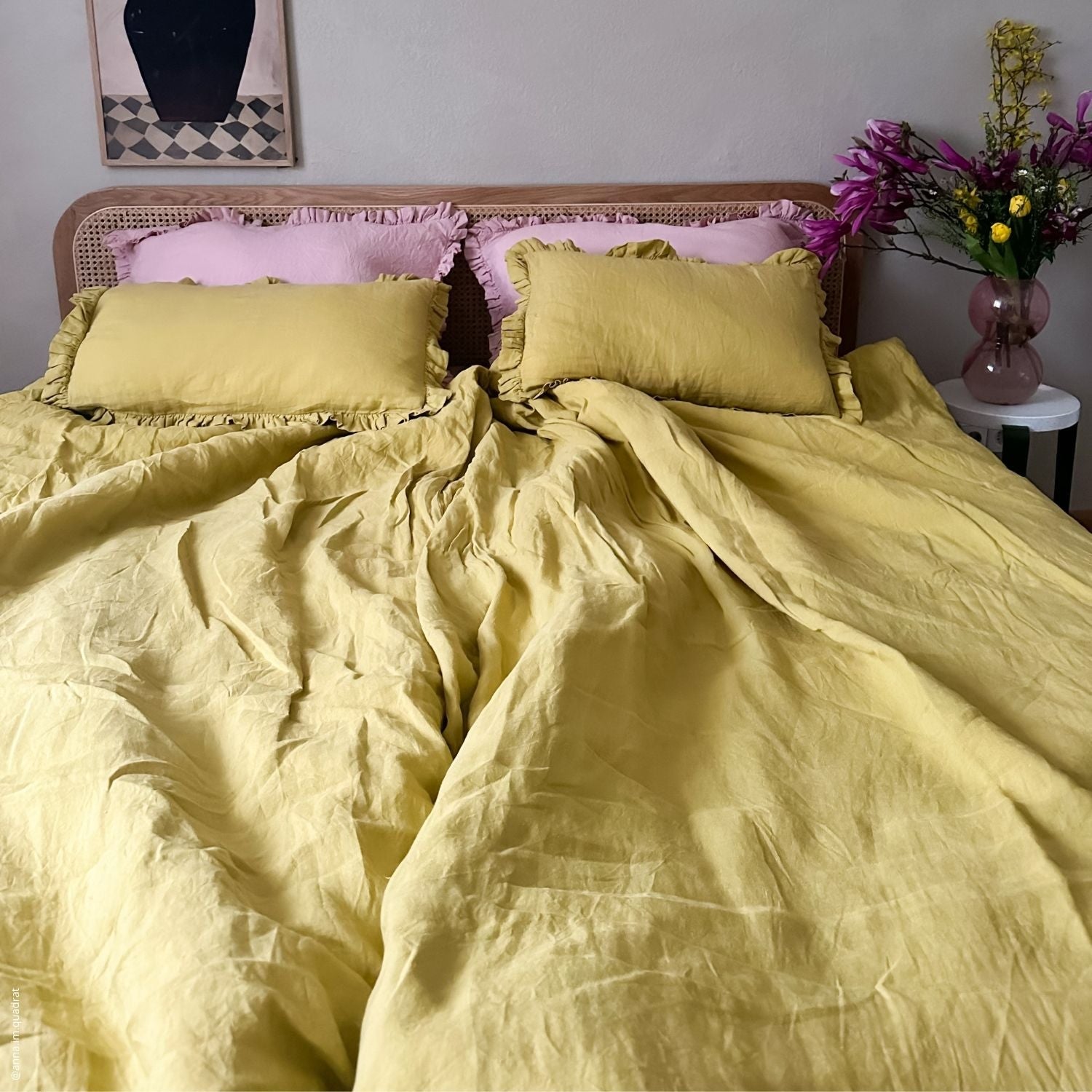 Cadaques Dreams Leinen-Ensemble – Ethisches Luxus-Bettwäscheset