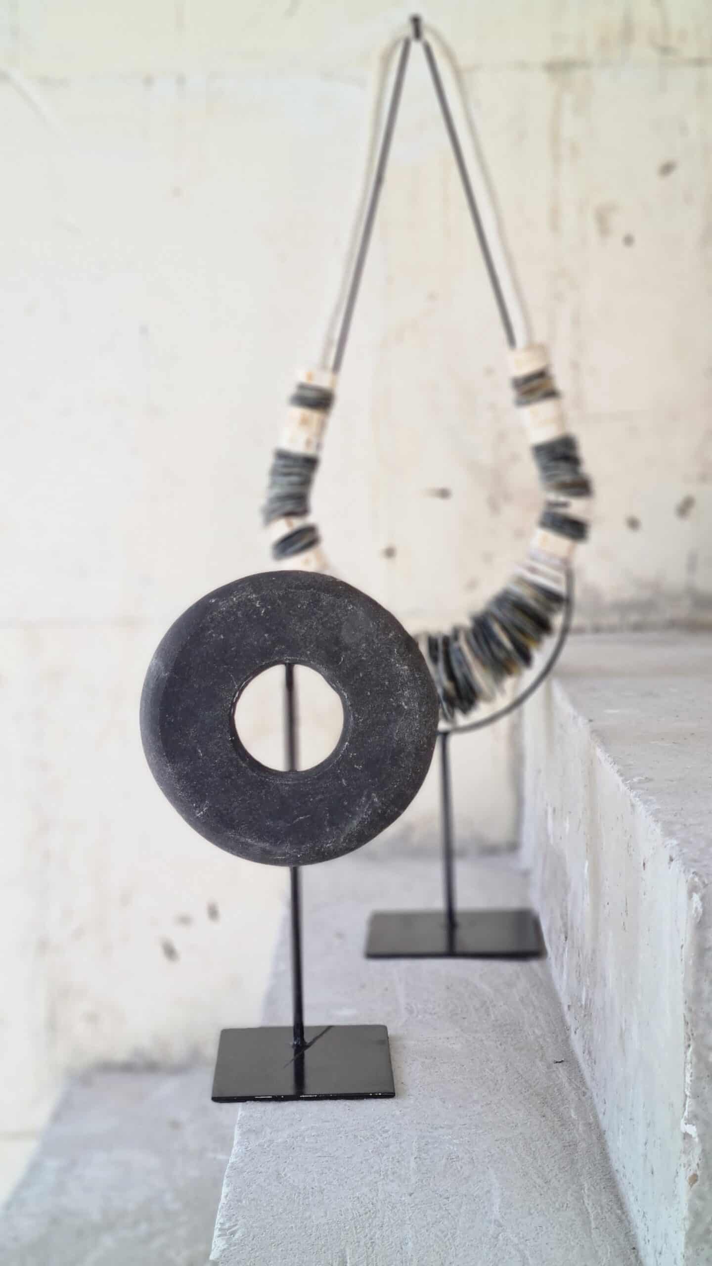 Jumilla-Halskette - scheibenförmige Perlen