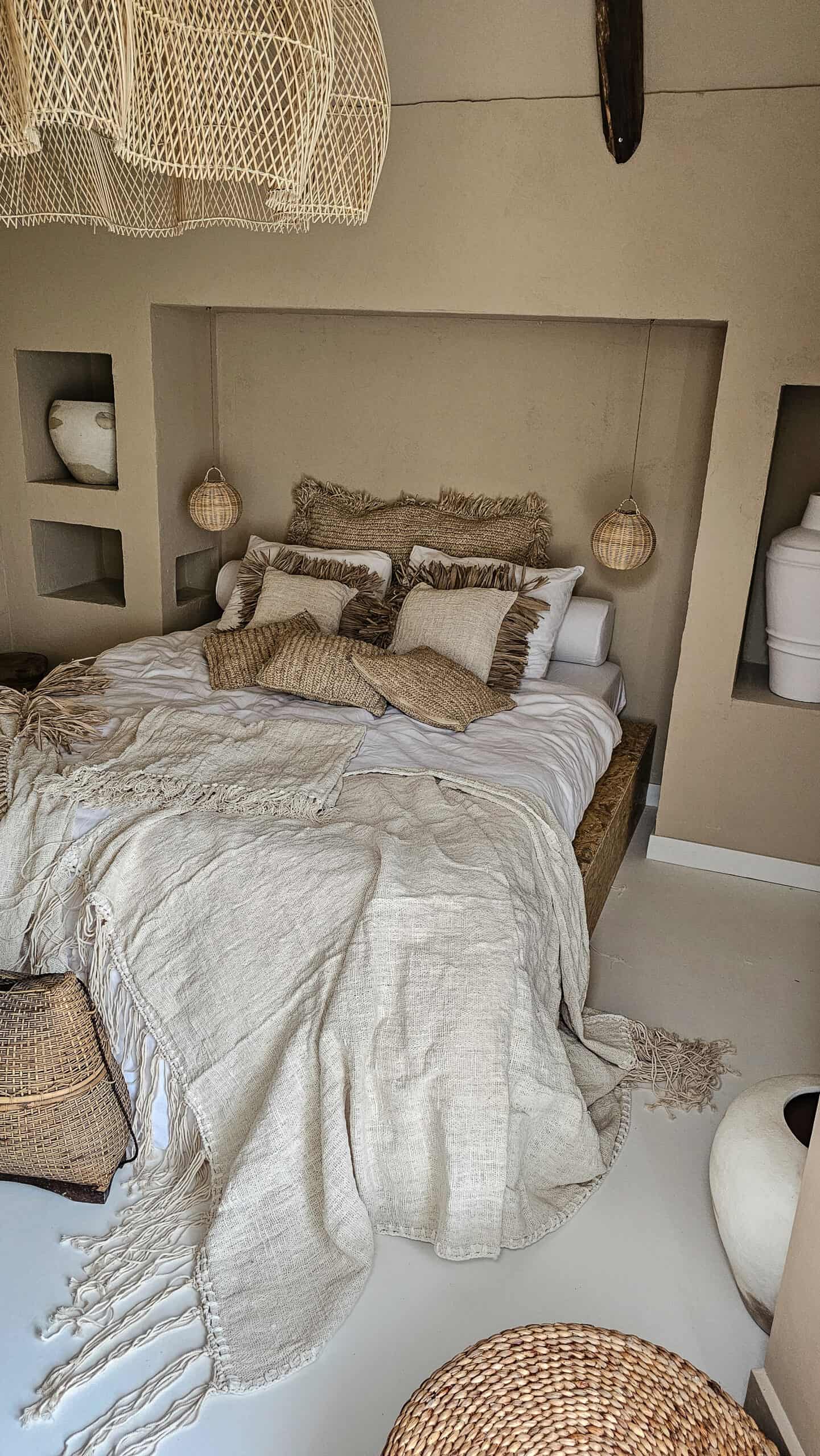 Aguimes Leinendecke - Grober Leinenüberwurf