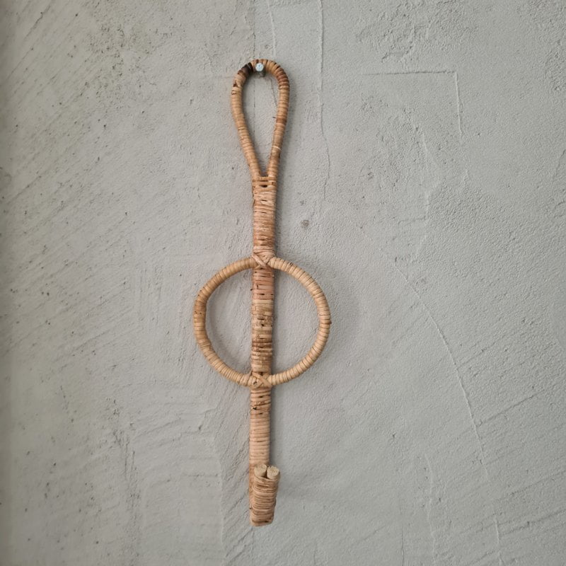 Wandbehang aus handgefertigter Faser aus Albacete – Achtförmiges Design