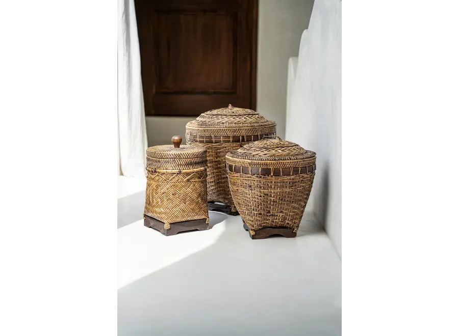 Valle de Aran Rustikales Rattan – handgewebter Korb