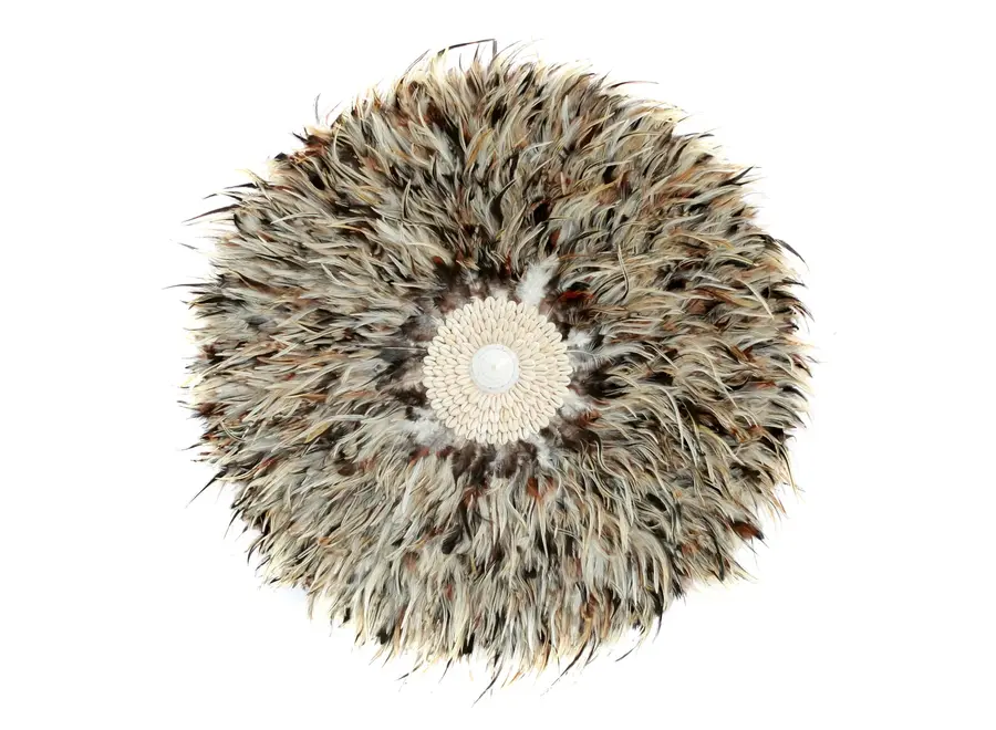 Mojacar Bohemian Display – Ornament aus Feder und Muschel