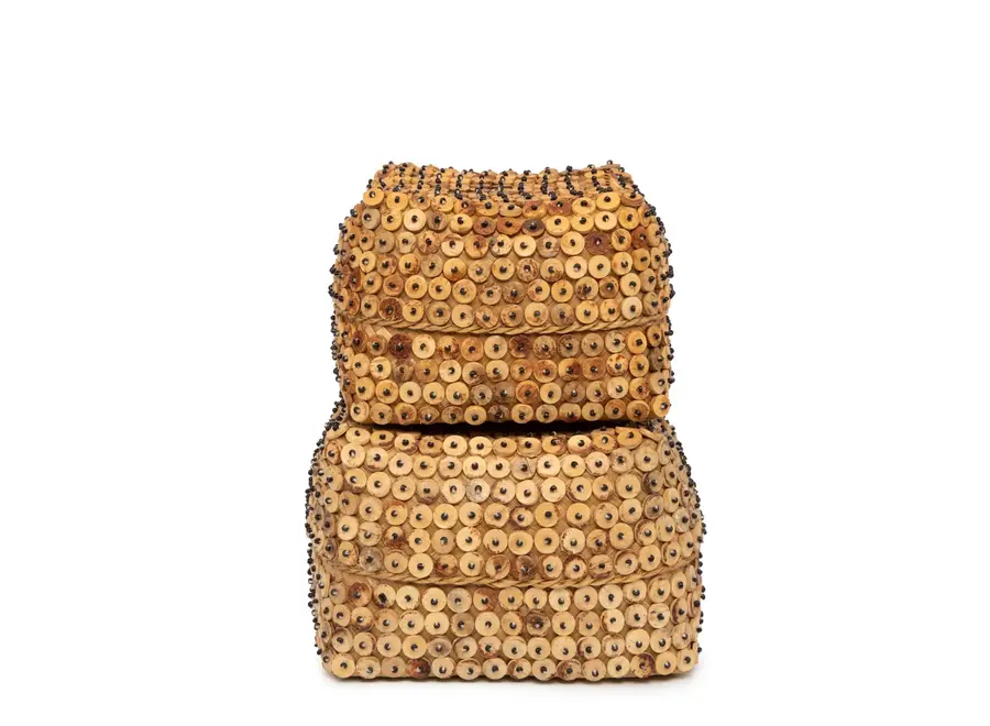 Opferbox aus Kokosnussschale - Bambusbox