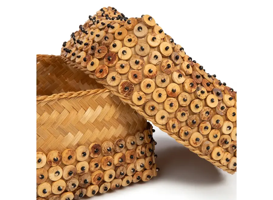 Opferbox aus Kokosnussschale - Bambusbox