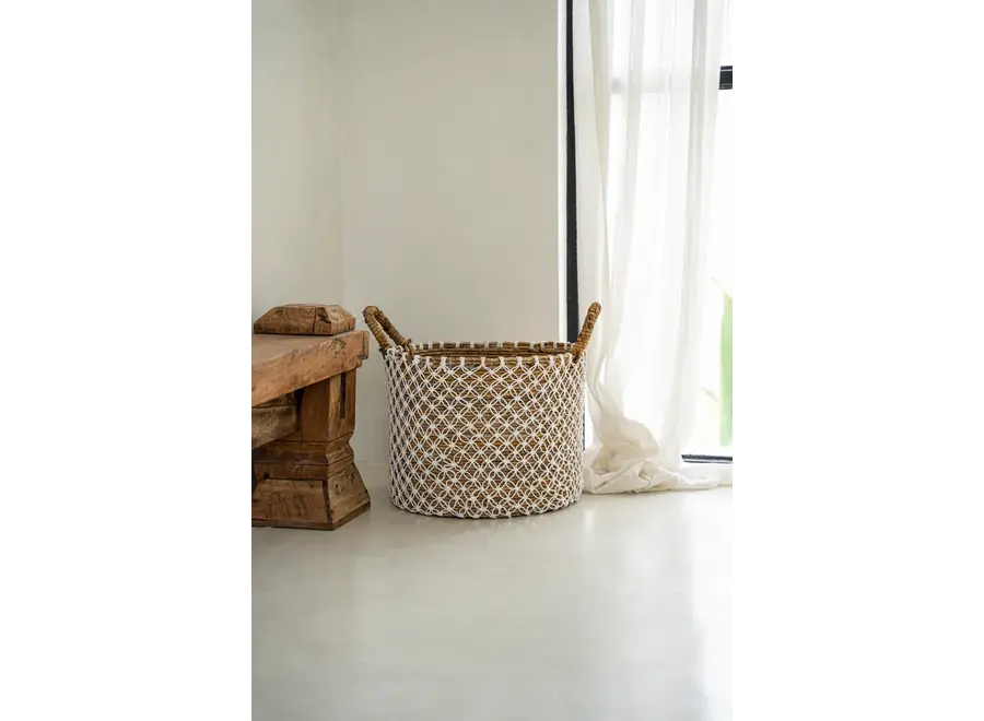 Algorta Kreuzstichkorb - Seegras-Organizer