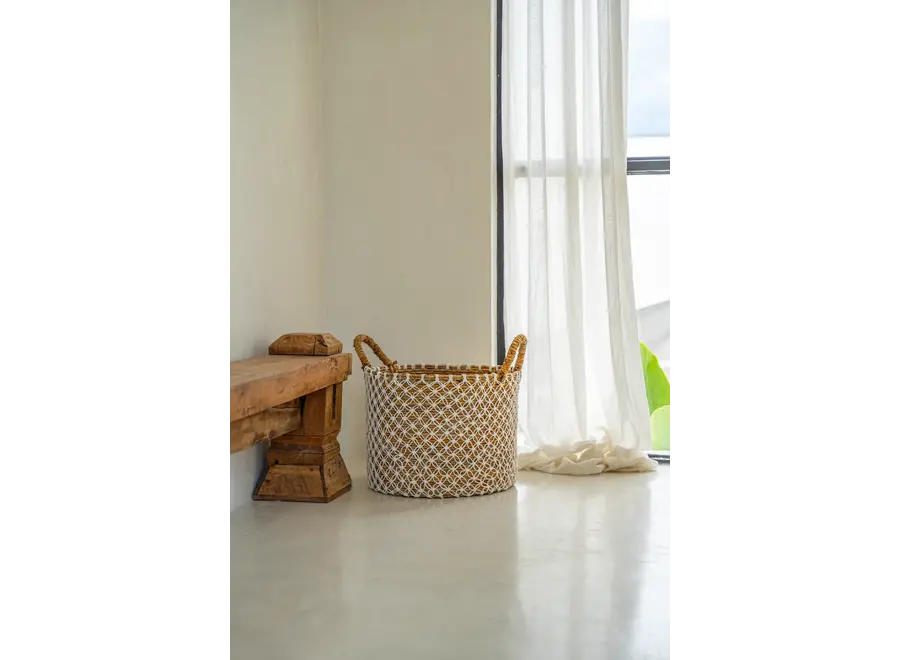 Algorta Kreuzstichkorb - Seegras-Organizer