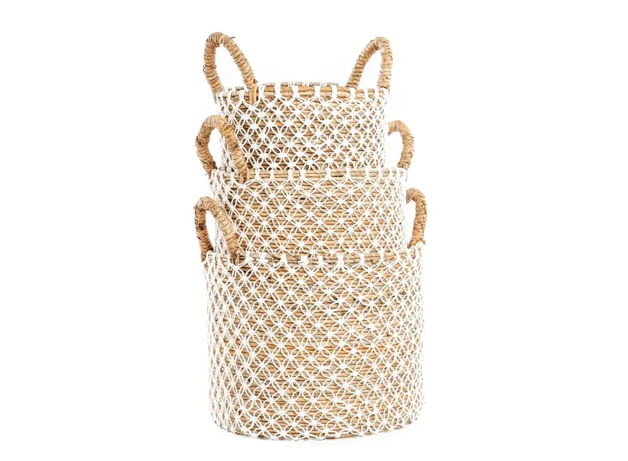 Algorta Kreuzstichkorb - Seegras-Organizer