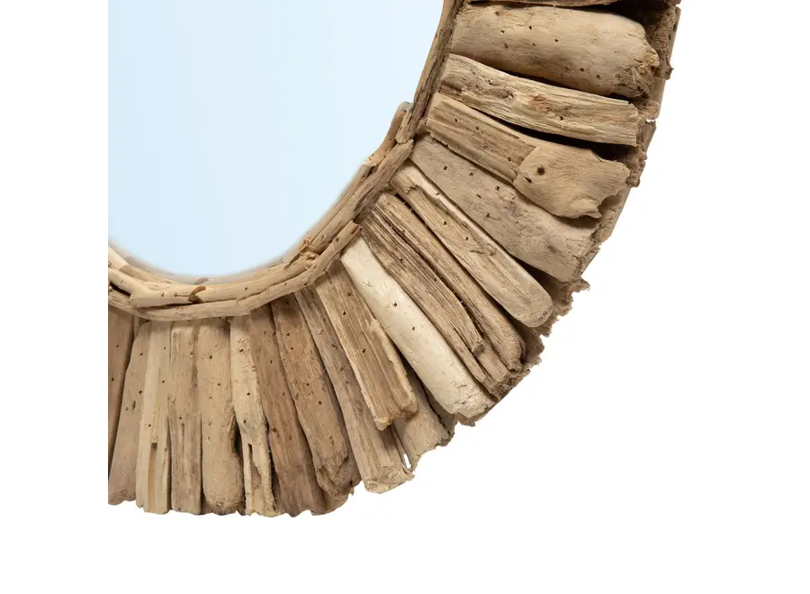 Cudillero Treibholzspiegel - Runder Glasspiegel