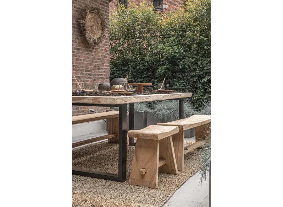 Strukturierter Fransenteppich Lanzarote – Teppich aus Naturfasern