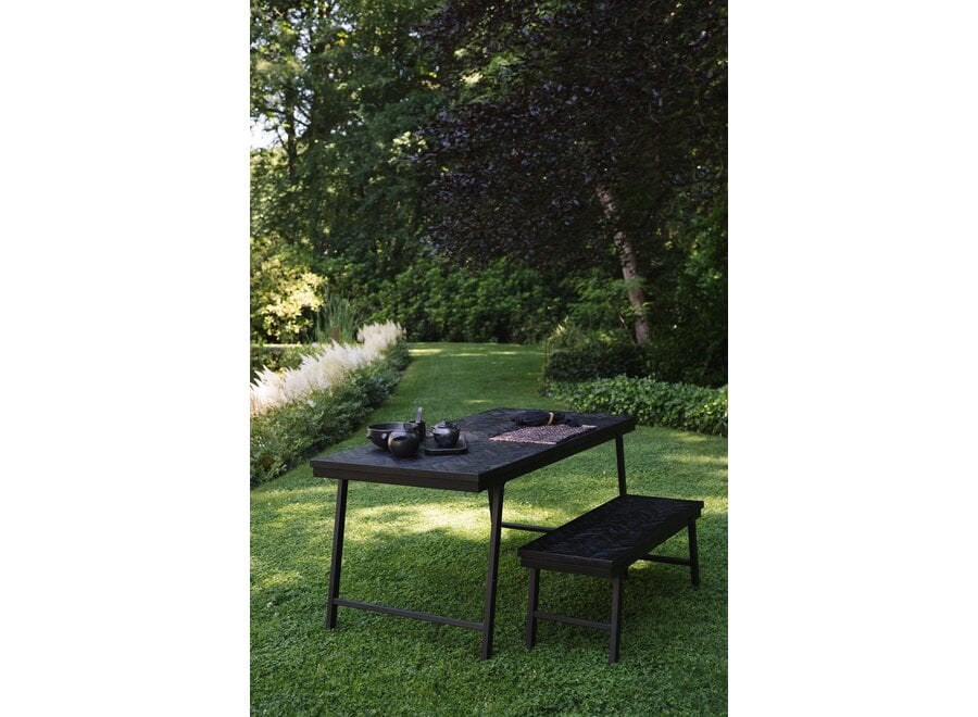 Cazorla Elegantes Fischgräten-Ensemble – Klappbarer Esstisch