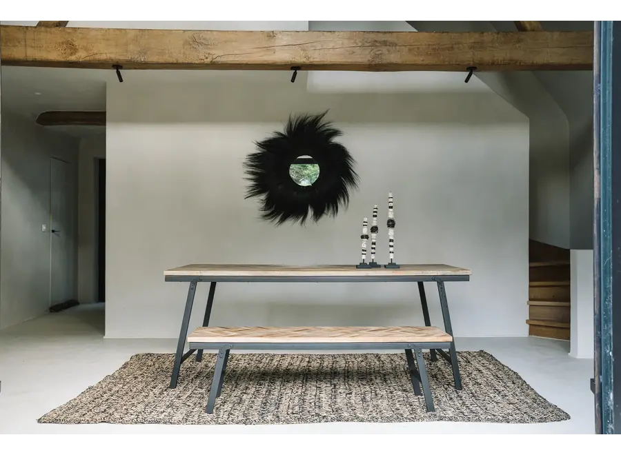 Zahara de la Sierra Elegance Tisch - Tisch aus Teakholz und Eisen