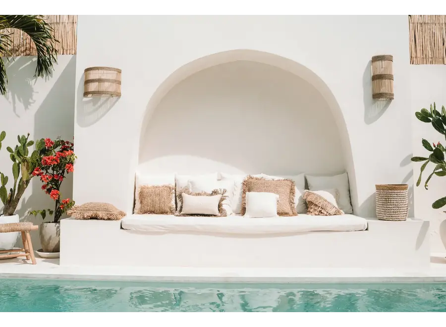 Cazorla Seagrass Glow - Rattan-Wandlampe