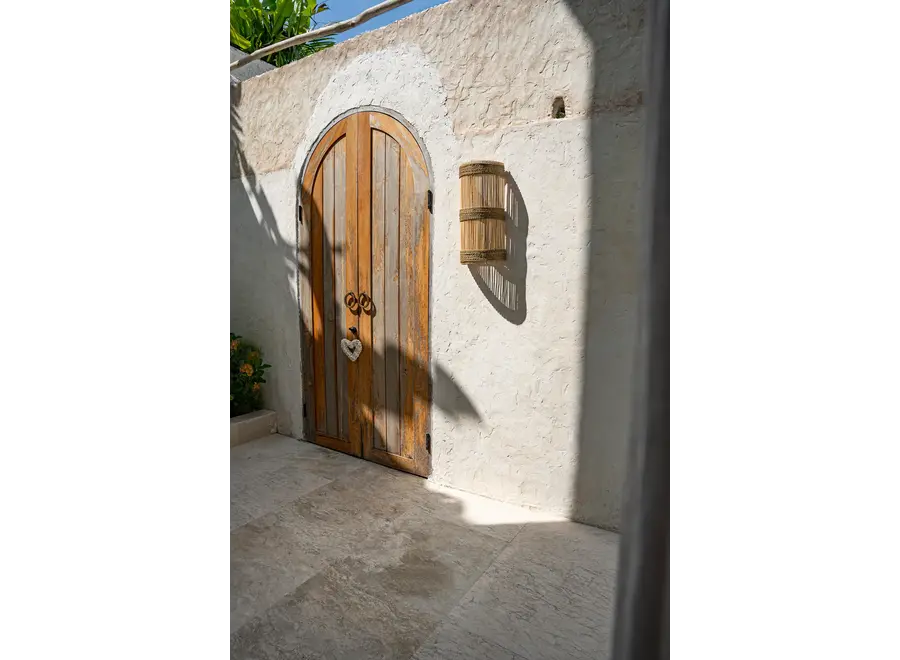 Cazorla Seagrass Glow - Rattan-Wandlampe