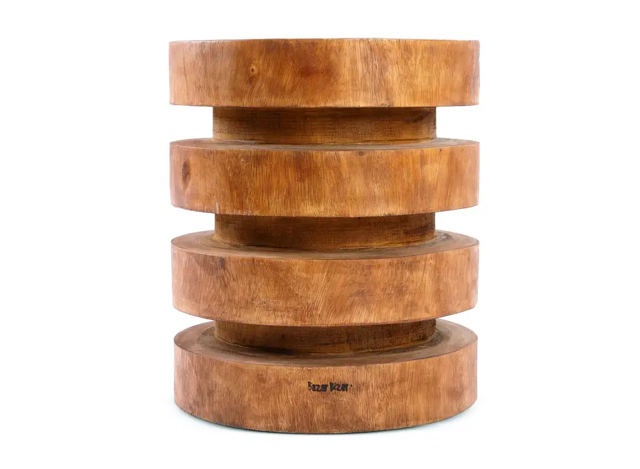 Zahara de la Sierra Massaka Hocker – Hocker aus Suar-Holz