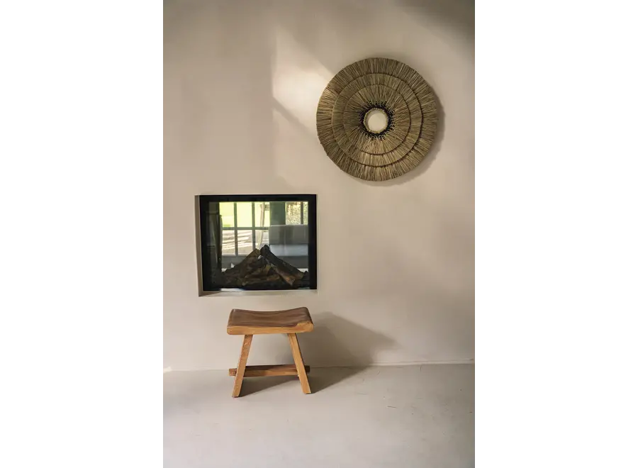 Cazorla Seegras-Wanddekoration – Mengdong-Gras und schwarze Baumwoll-Wanddekoration