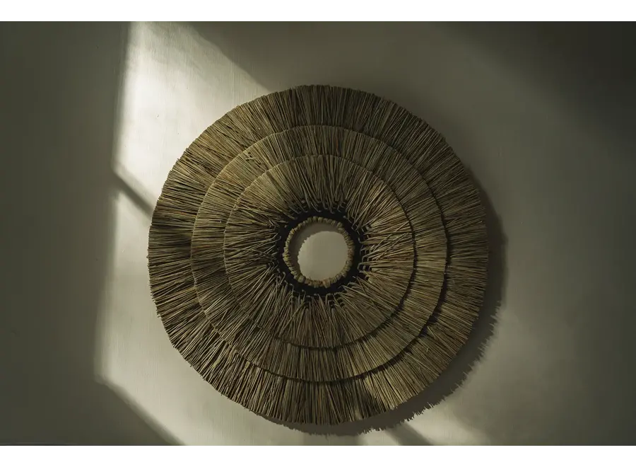 Cazorla Seegras-Wanddekoration – Mengdong-Gras und schwarze Baumwoll-Wanddekoration