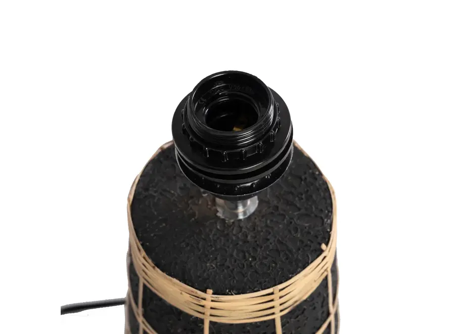 RetiroNaxos Terra Tischlampe - Terrakotta und Rattan Tischlampe