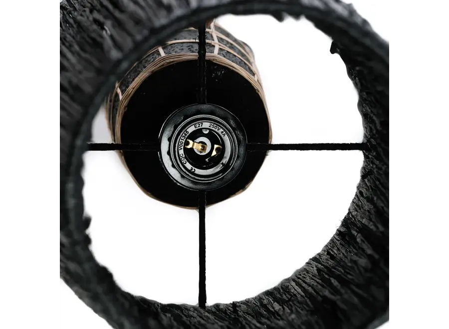 RetiroNaxos Terra Tischlampe - Terrakotta und Rattan Tischlampe