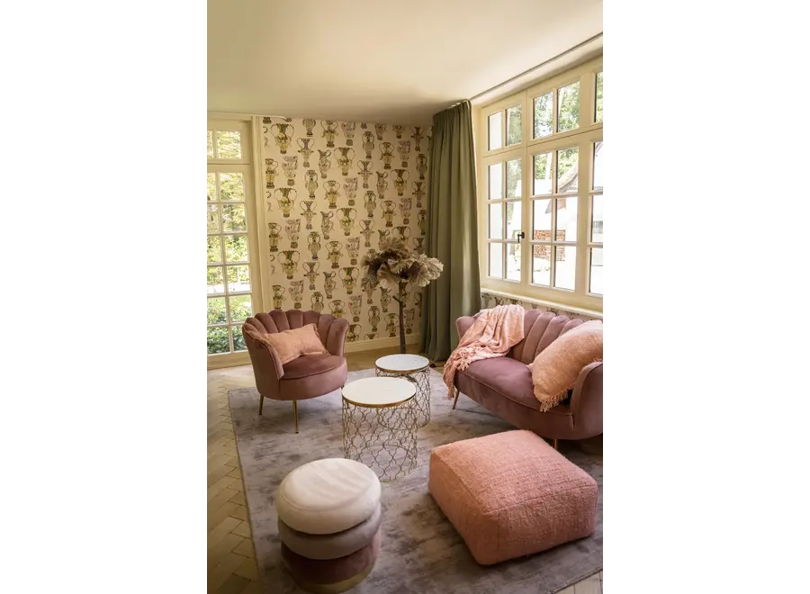 Montserrat Baumwoll-Pouffe – Handgefärbter Baumwoll-Pouffe