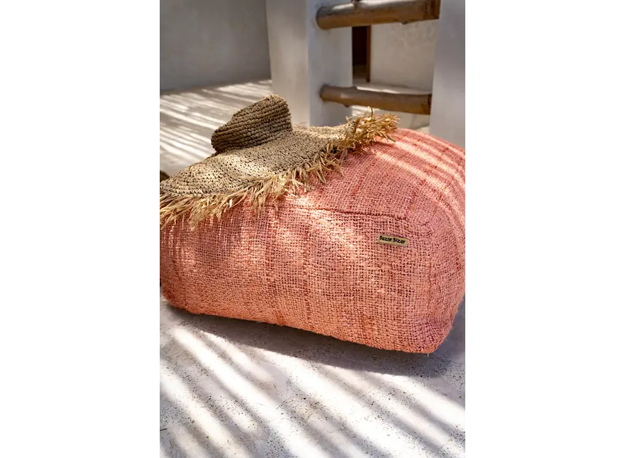 Montserrat Baumwoll-Pouffe – Handgefärbter Baumwoll-Pouffe