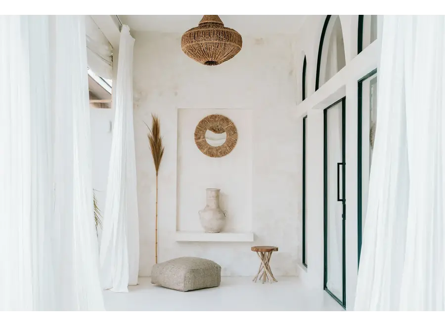 Albufera Raffia Elegance Spiegel - Künstlerischer Dekorspiegel