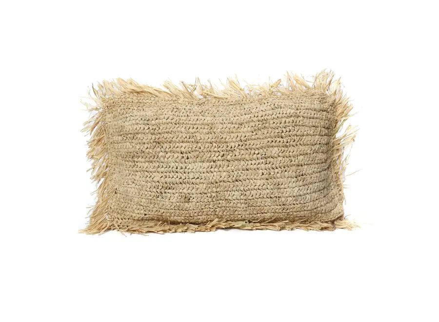 Aus Calpe gefertigtes Raffia-Kissen - Bohemian Home Accent