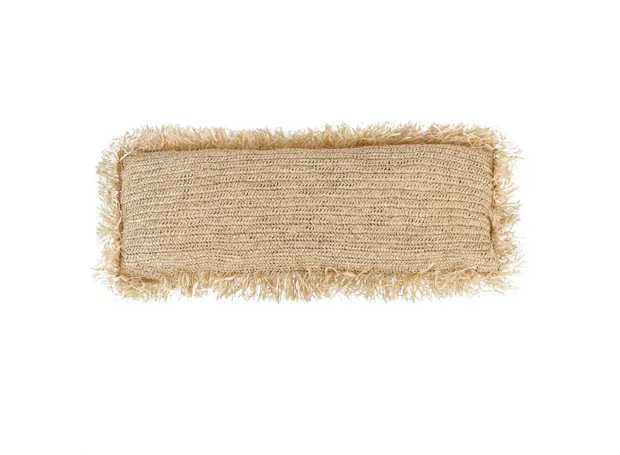 Aus Calpe gefertigtes Raffia-Kissen - Bohemian Home Accent