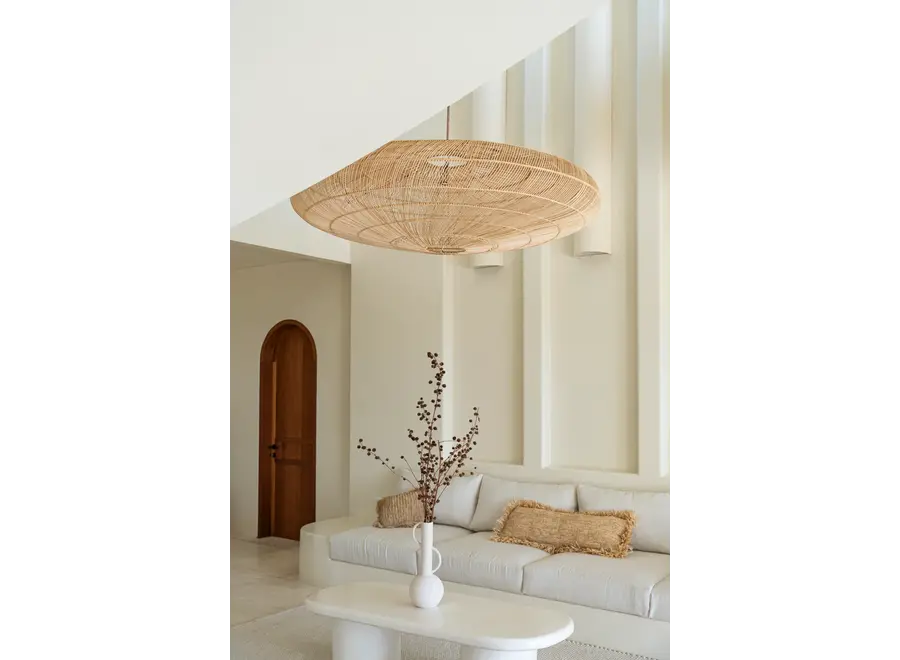 Aus Calpe gefertigtes Raffia-Kissen - Bohemian Home Accent