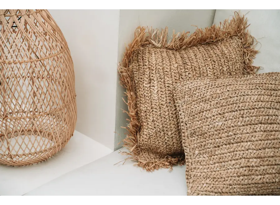 Mallorca Boho Kissen - Raffia Kissen