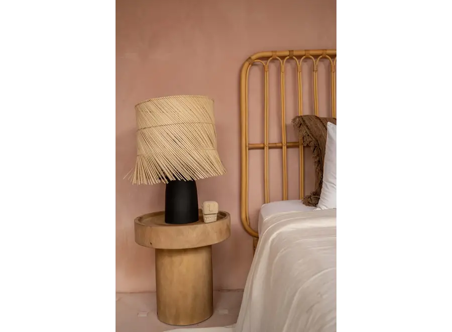 Cudillero Boho Lampe - Rattan Tischlampe
