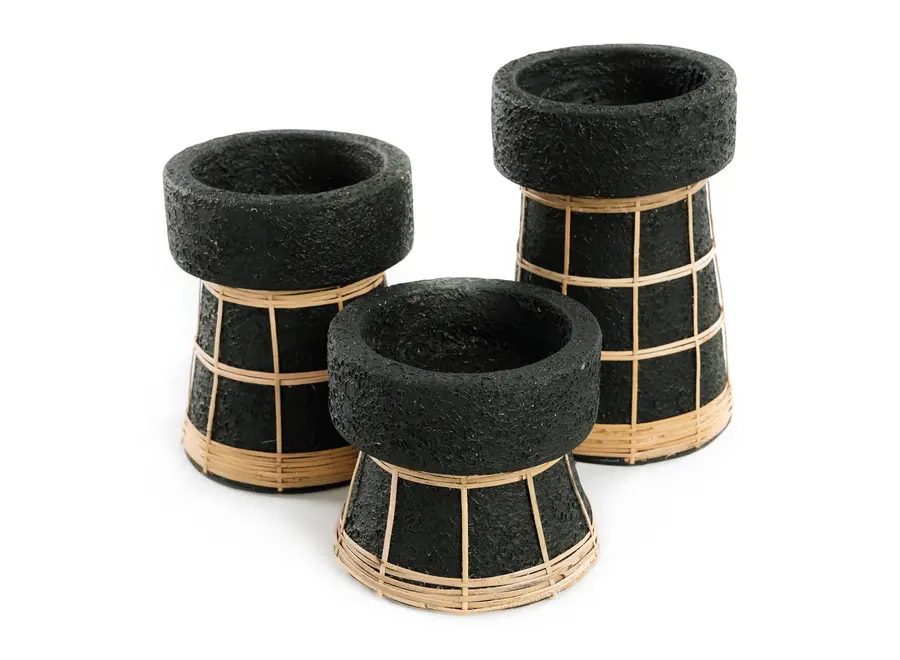 Sants Kerzenhalter - Strukturierte Terrakotta-Kerzenhalter