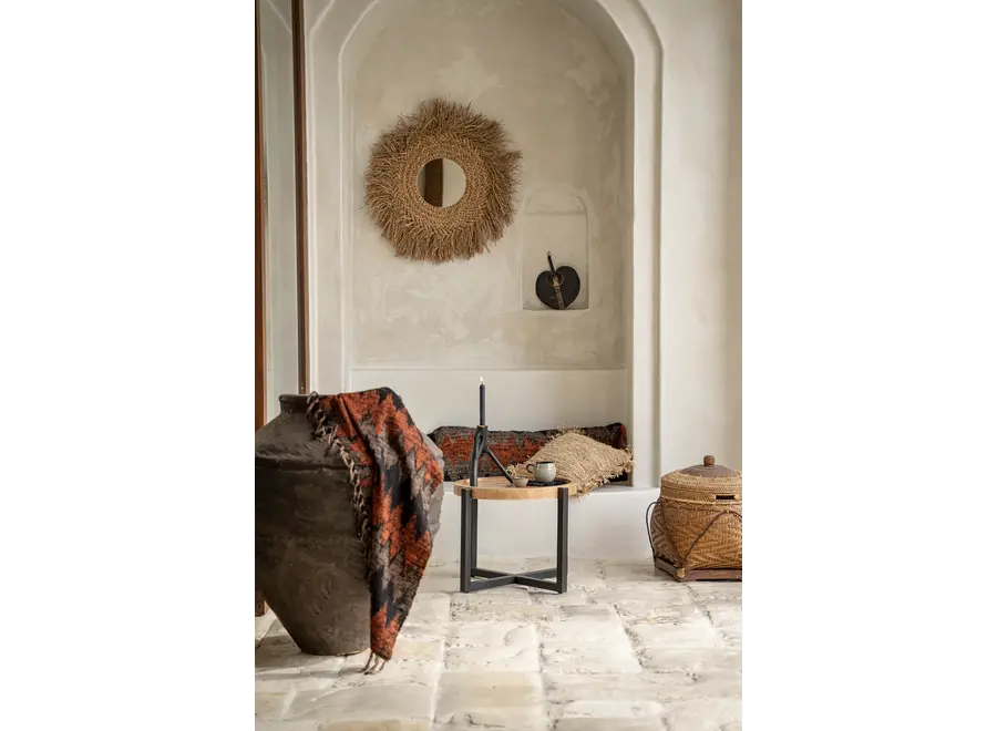 Cazorla Plaid in Seidenoptik - Handgewebte Baumwolldecke