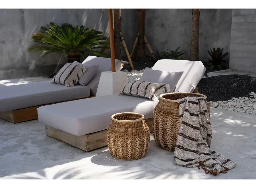 Cudillero Seidenüberwurf - handgewebte Baumwollplaid