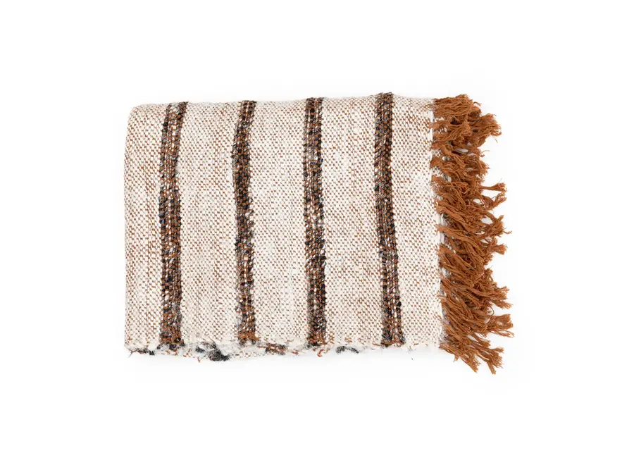 Cudillero Seidenüberwurf - handgewebte Baumwollplaid