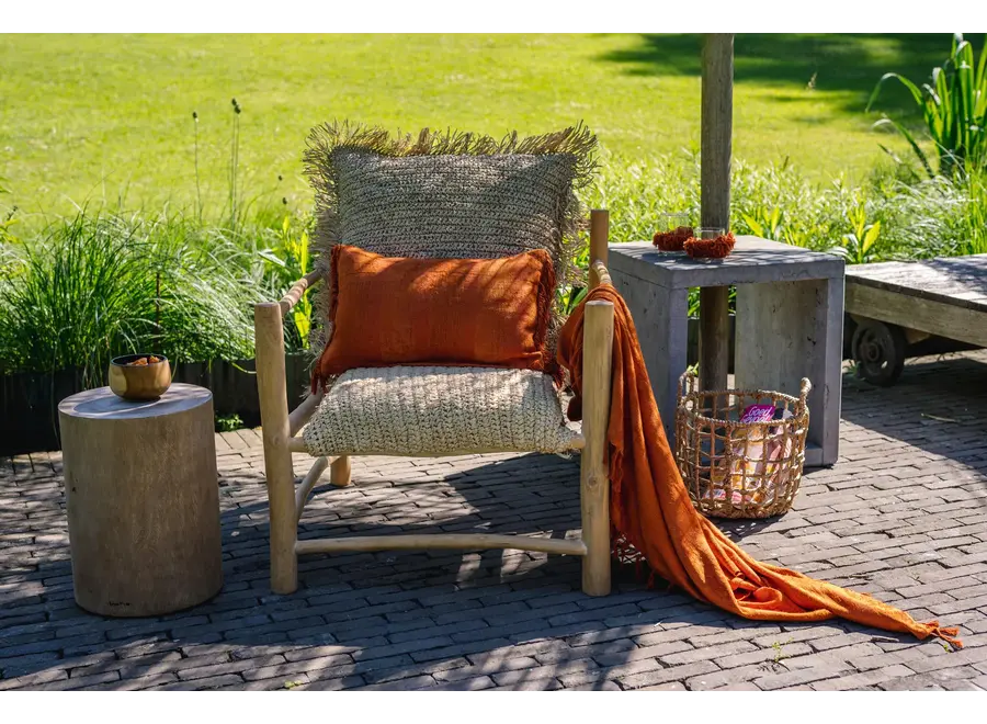 Frigiliana Luxus-Plaid - Handgewebtes Samt-Plaid