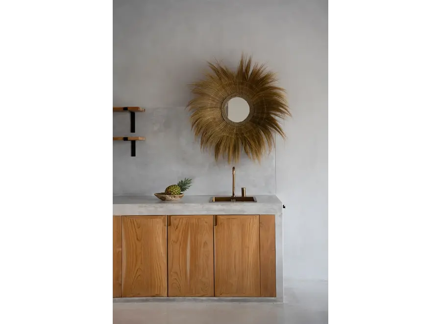 Cabo de Gata Drama Mirror - Spiegel aus getrocknetem Gras