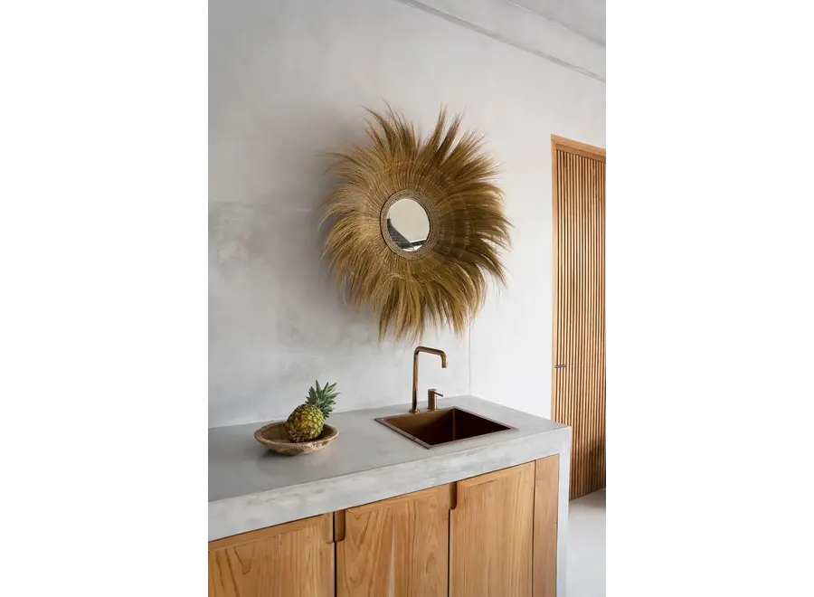 Cabo de Gata Drama Mirror - Spiegel aus getrocknetem Gras