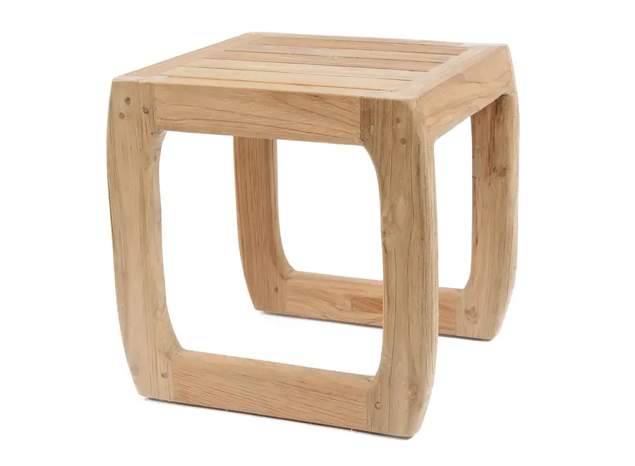 Symi Teak Hocker - Hocker aus wiederverwertetem Teakholz