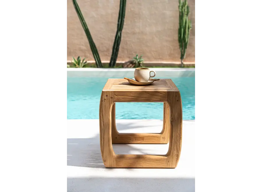 Symi Teak Hocker - Hocker aus wiederverwertetem Teakholz