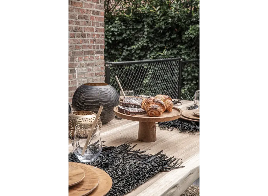 Frigiliana Süßwarenteller - Kuchenteller aus Teakholz