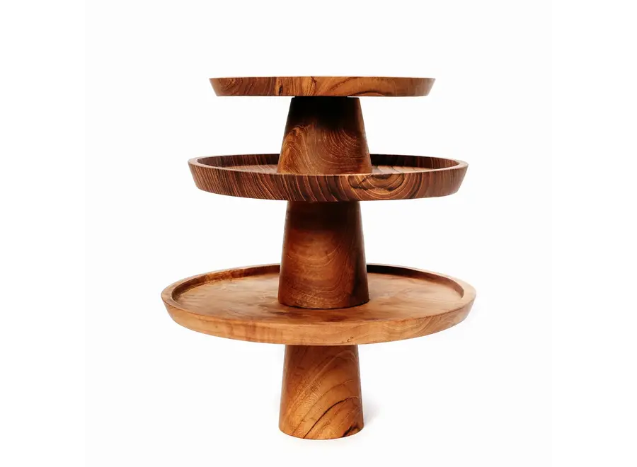 Frigiliana Süßwarenteller - Kuchenteller aus Teakholz