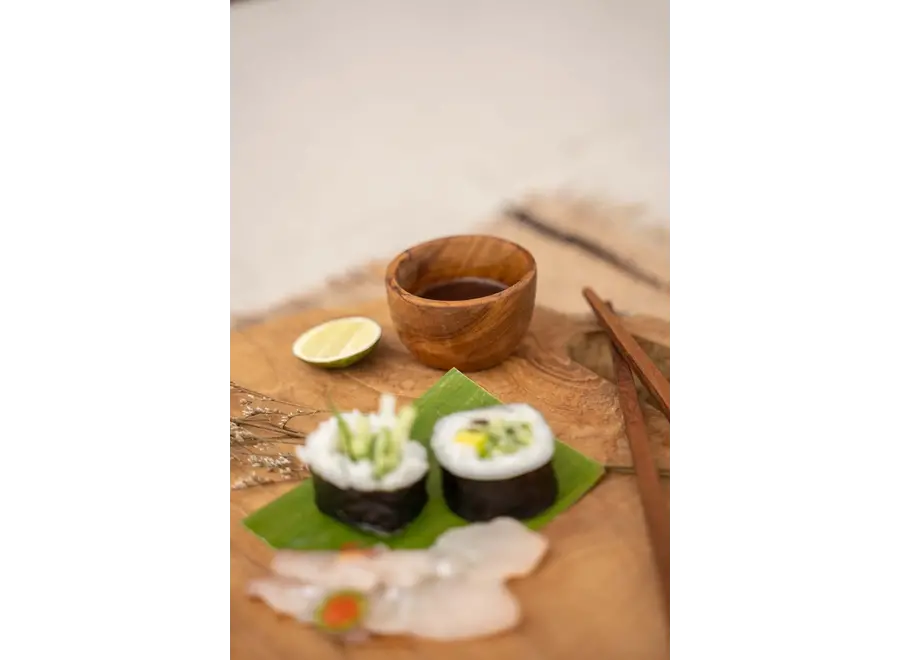 Ronda Rustikale Salzschale - Salzbecher aus Teakwurzel