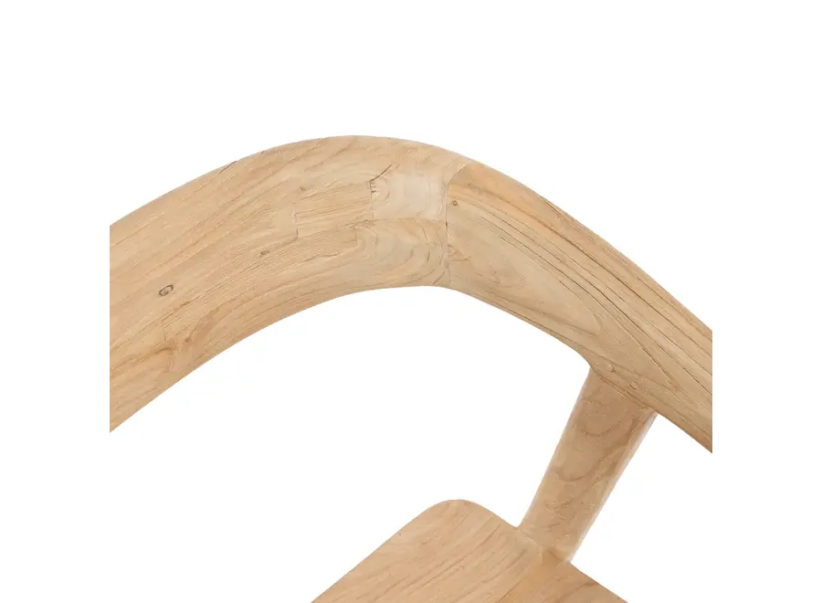 Zahara de la Sierra Eleganter Esszimmerstuhl – Esszimmerstuhl aus wiederverwertetem Teakholz