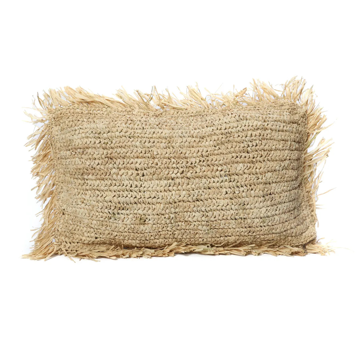 Aus Calpe gefertigtes Raffia-Kissen - Bohemian Home Accent