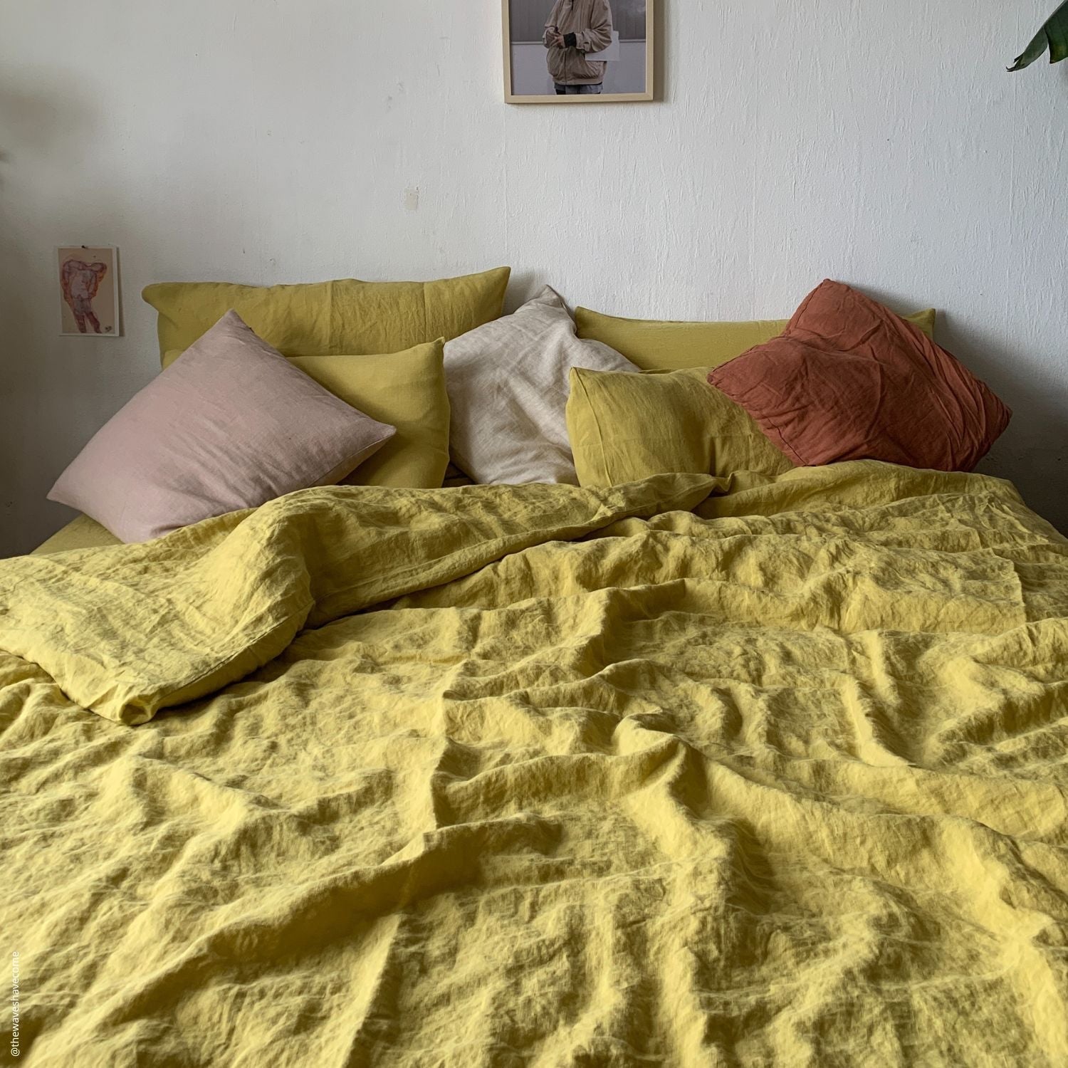 Cadaques Dreams Leinen-Ensemble – Ethisches Luxus-Bettwäscheset