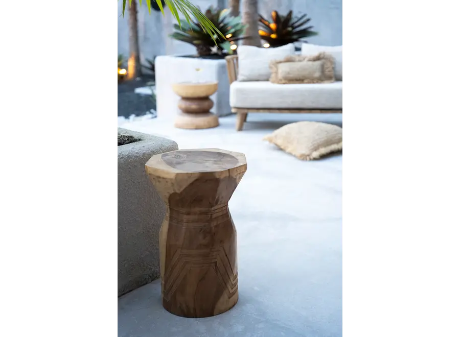 Bubión Bloom Hocker - Hocker aus Suarholz