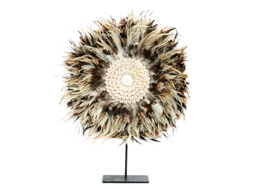 Mojacar Bohemian Display – Ornament aus Feder und Muschel