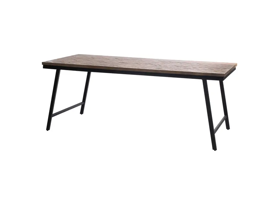 Zahara de la Sierra Elegance Tisch - Tisch aus Teakholz und Eisen