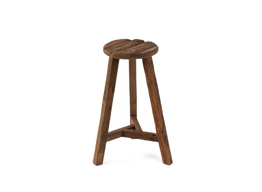 Don Benito Rustikaler Hocker - Hocker aus Teakholz