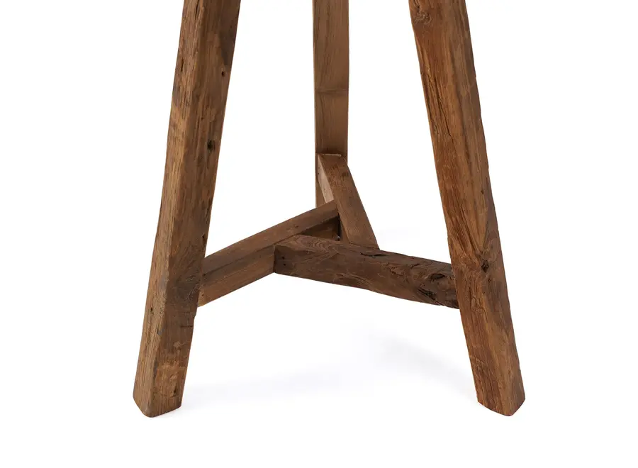 Don Benito Rustikaler Hocker - Hocker aus Teakholz
